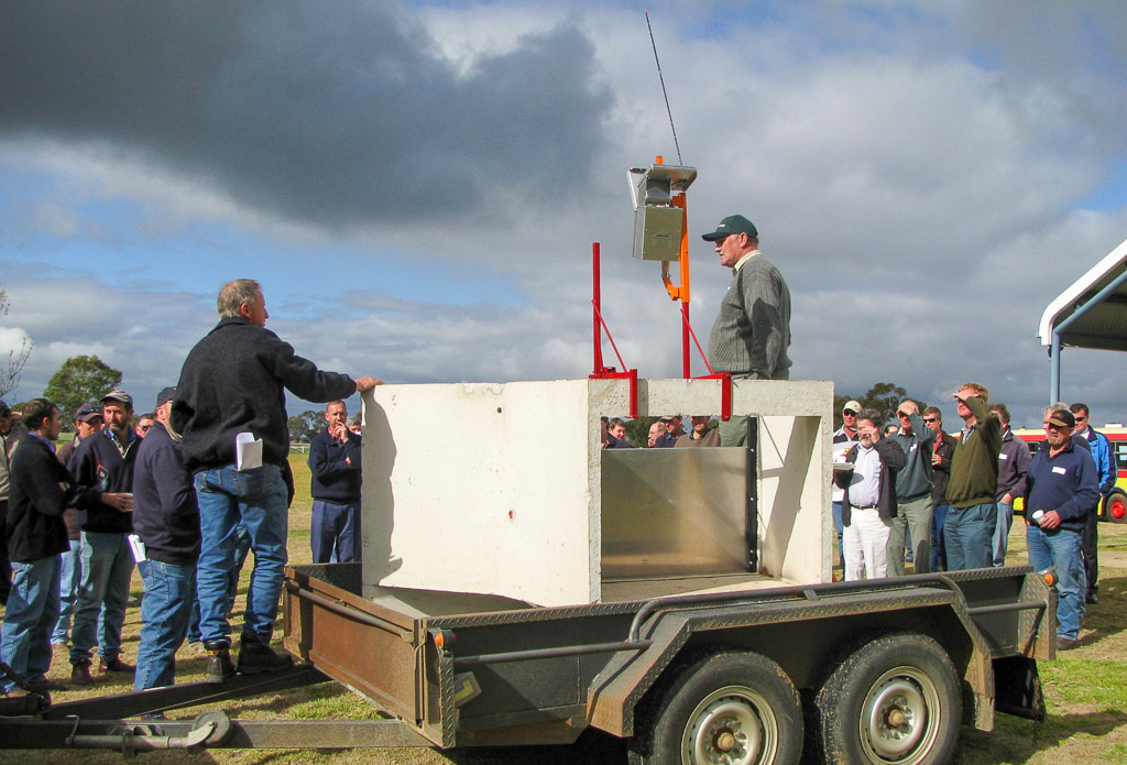 John promoting an automated R7 Headwall for Rice Crops