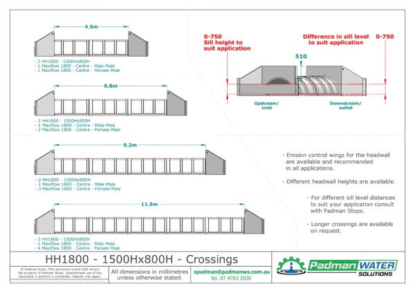 HH1800 1500x800H crossings PWS