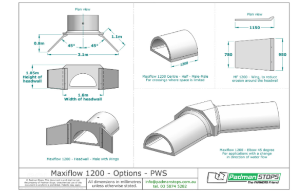 MaxiFlow 1200 Options